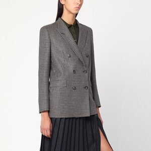 Tagliatore Women's Double-Breasted Jacket In Pied De Poule Wool